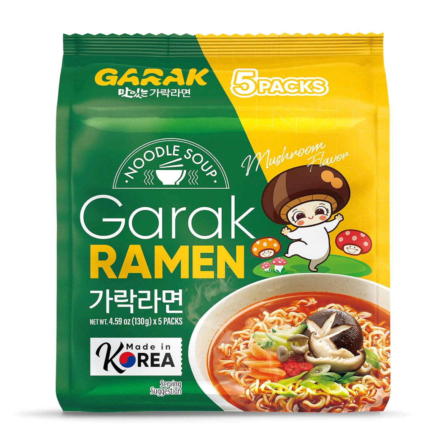 Garak Mushroom Ramen Instant Noodles (5 Bags)