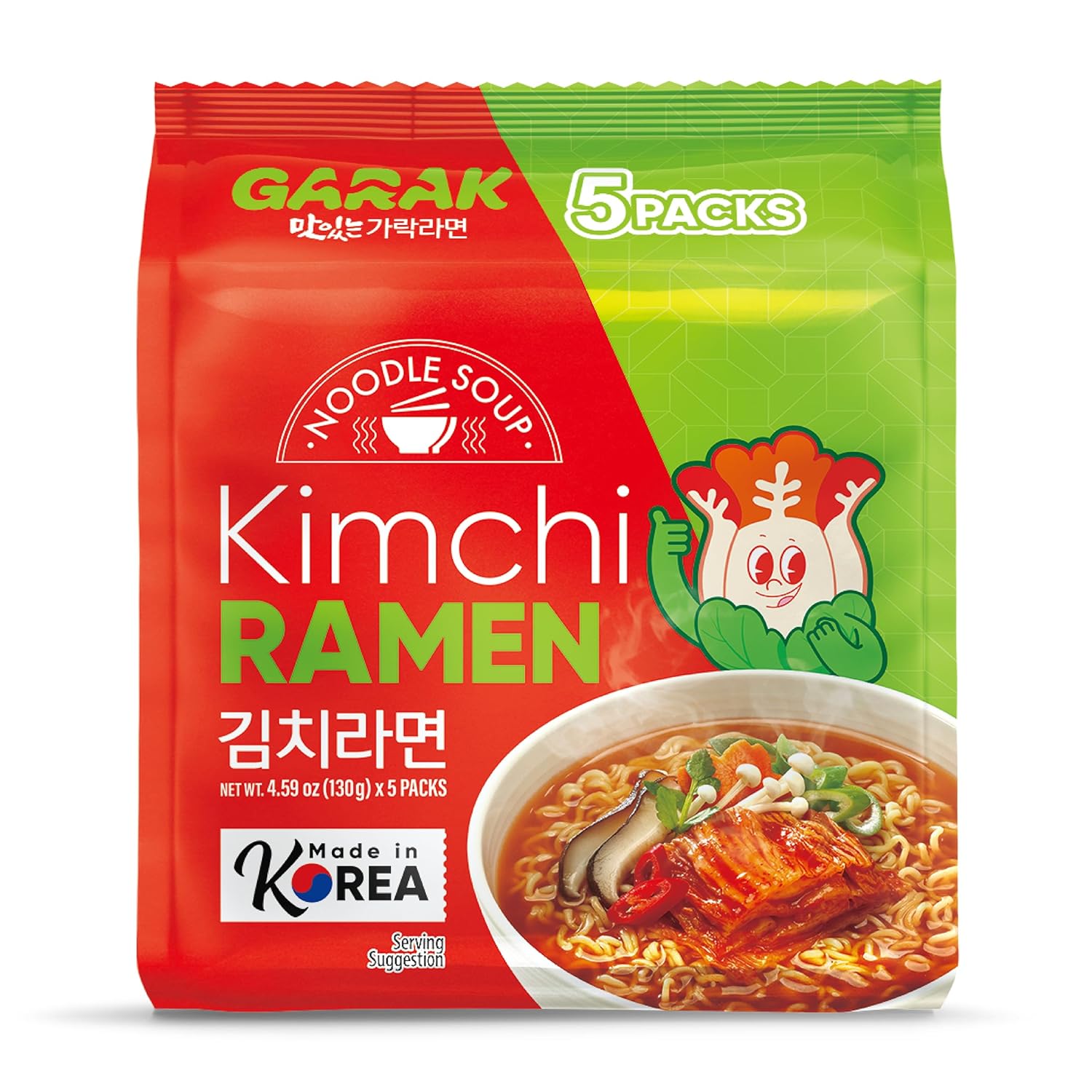 Garak Kimchi Ramen Instant Noodles (5 Bags)